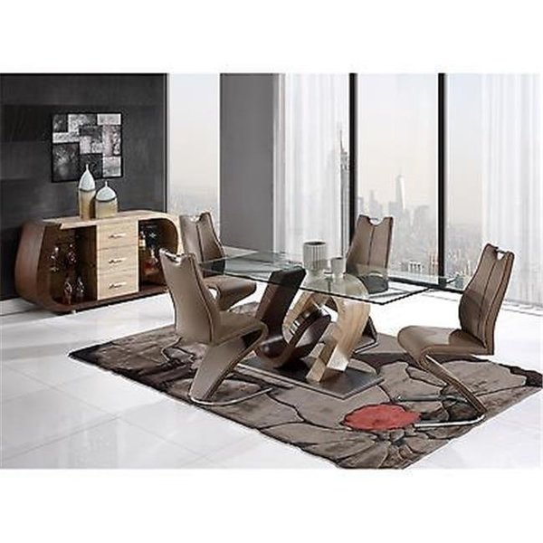 Global Furniture Usa Global Furniture USA D4126NDT Dining Table; Oak & Walnut D4126NDT